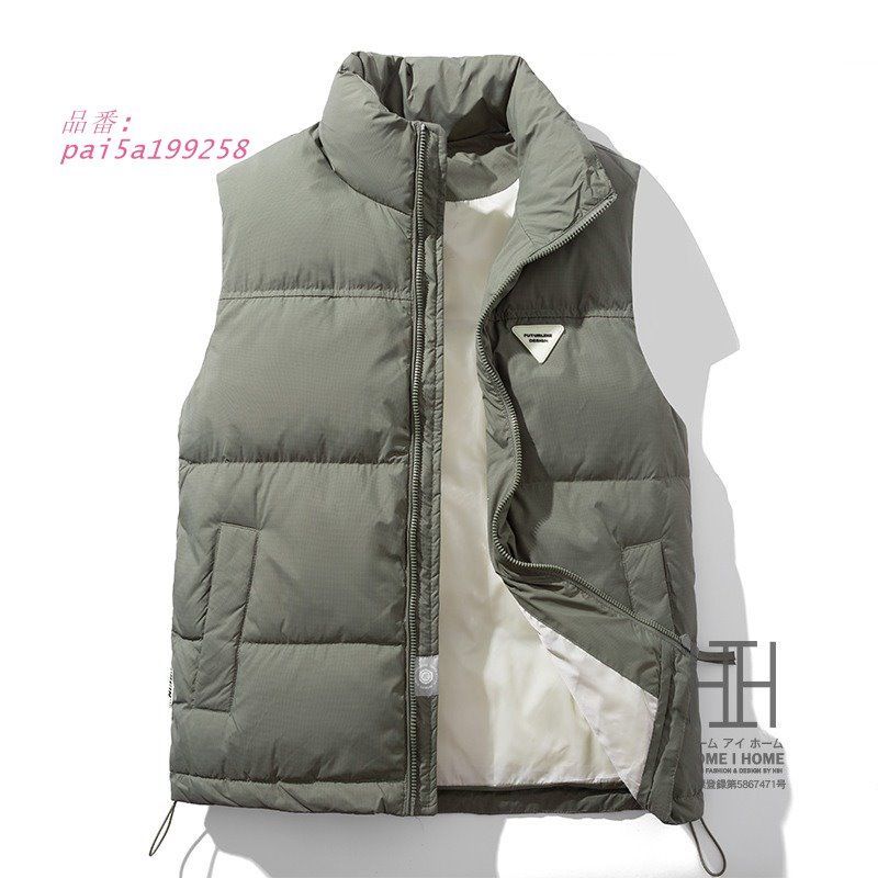 ダウンベスト メンズ 大きいサイズ おしゃれ 防寒ベスト メンズベスト ダウンジャケット 立ち襟 暖かい 防風 おしゃれ 保温 かっこいい 防寒着 ワンポイント pai5a199258