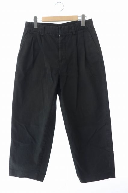 定番 22SS URU ウル コットン ギャバジン タック パンツ 1124O▲ 美品20SS URU ウル COTTON GABARDINE 2TUCK PANTS 20SCG08