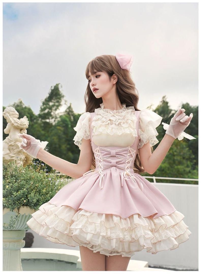 ゴスロリ・ロリータドレス　甘ロリ お嬢様 上着 タンクトップ スカート3点セット ゴスロリ・ロリータドレス 甘ロリ お嬢様 上着 タンクトップ