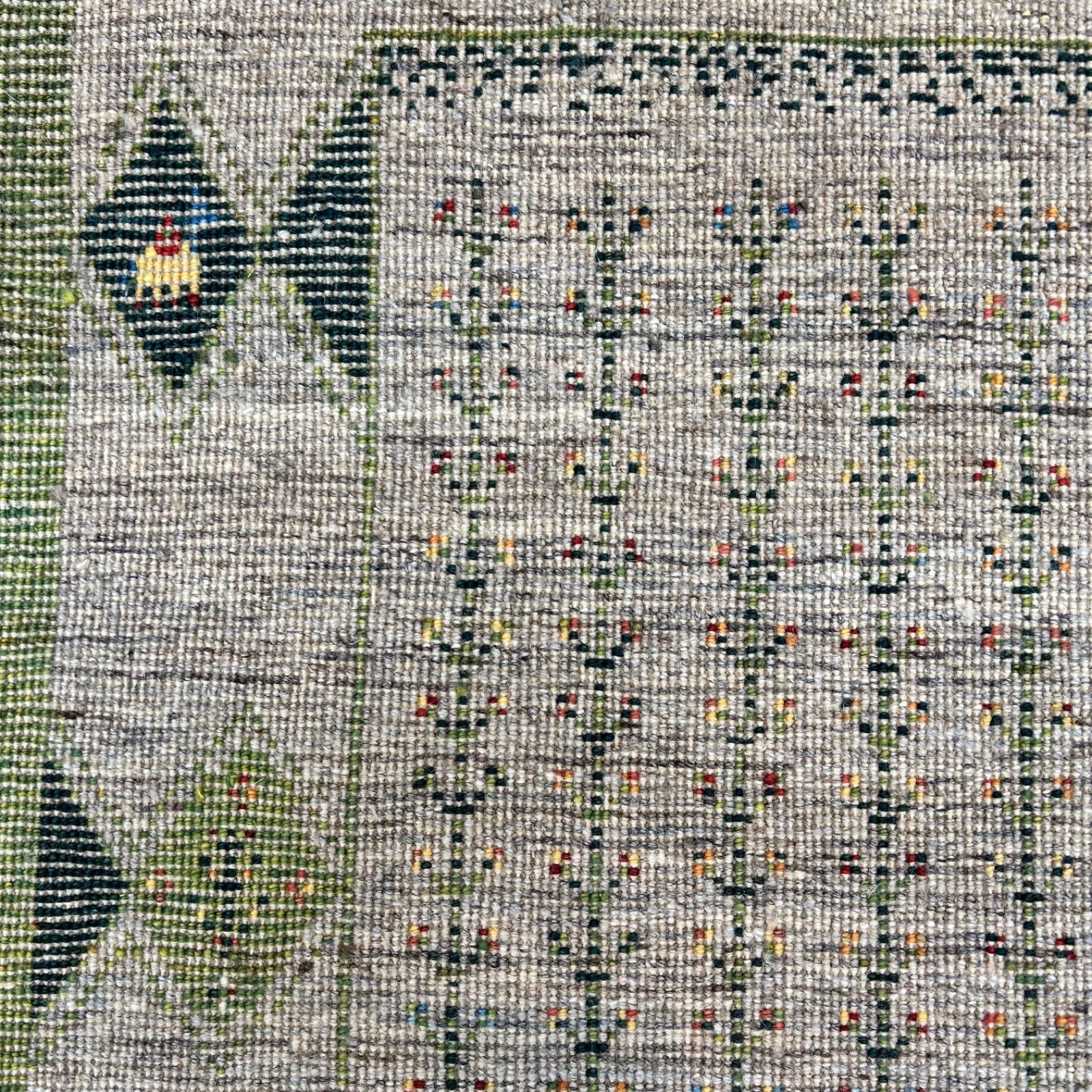 ギャッベ イラン産 手織りカーペット ルリバフ ロリ族 ルリ族 58.5×94.5cm インテリアラグ 草木染め ロリバフト ルリバフ 玄関サイズ チェリーベアギャッベ チェリーベアギャッベ60×90 HOMU-JOURNEY_COM