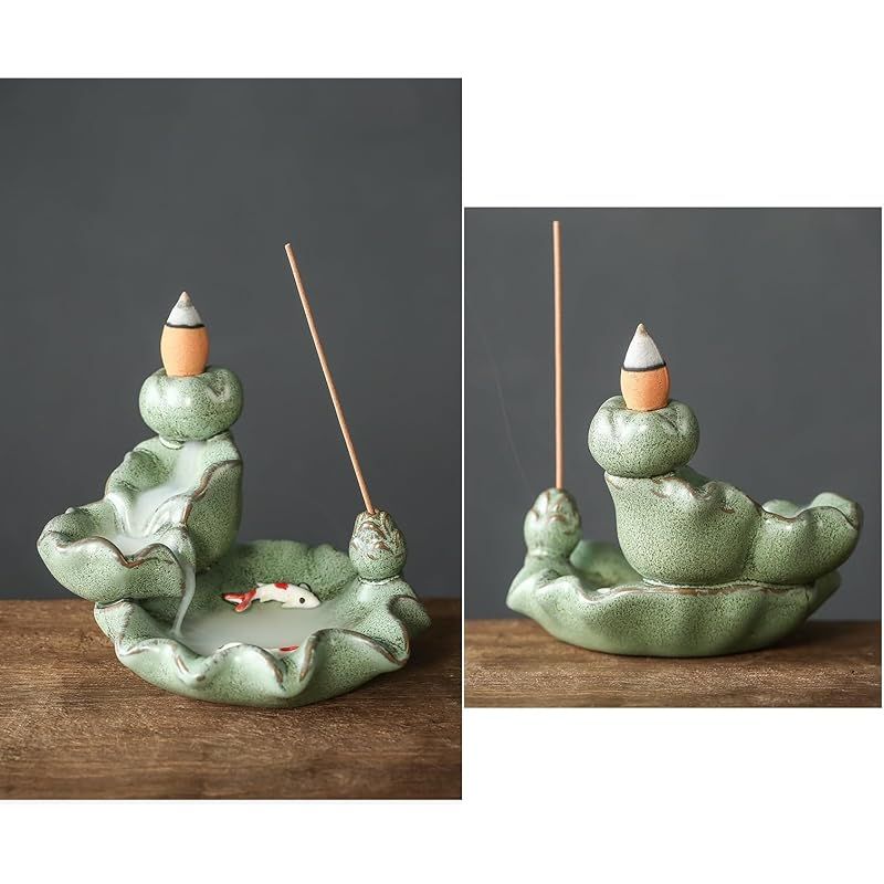 汝窯青釉支釘蓮華香炉 茶道具 香道具 工芸品 美術品 置物