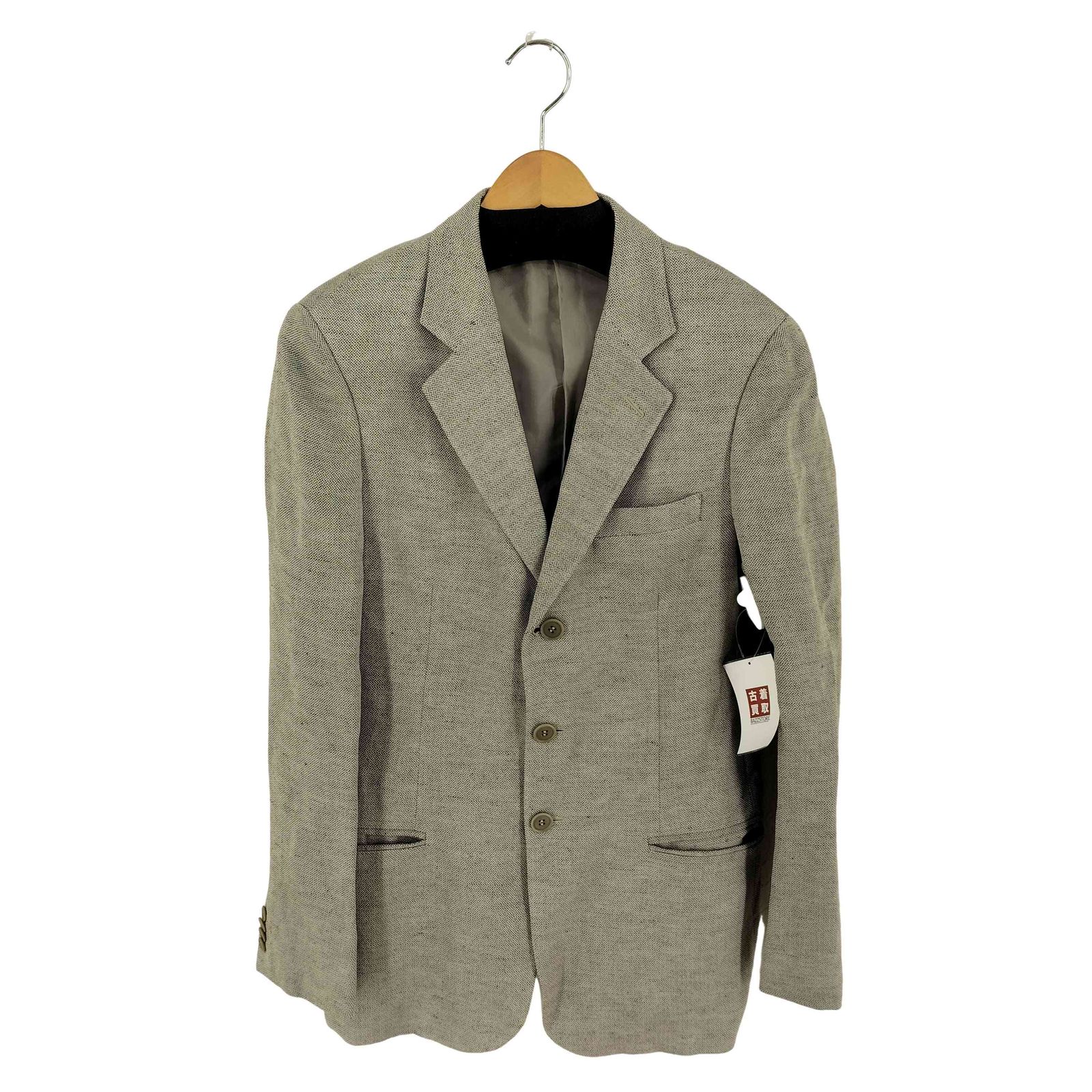ジョルジオアルマーニ Giorgio Armani イタリア製 3B シルク混 テーラードジャケット BORGO 21 黒タグ メンズ 表記無 