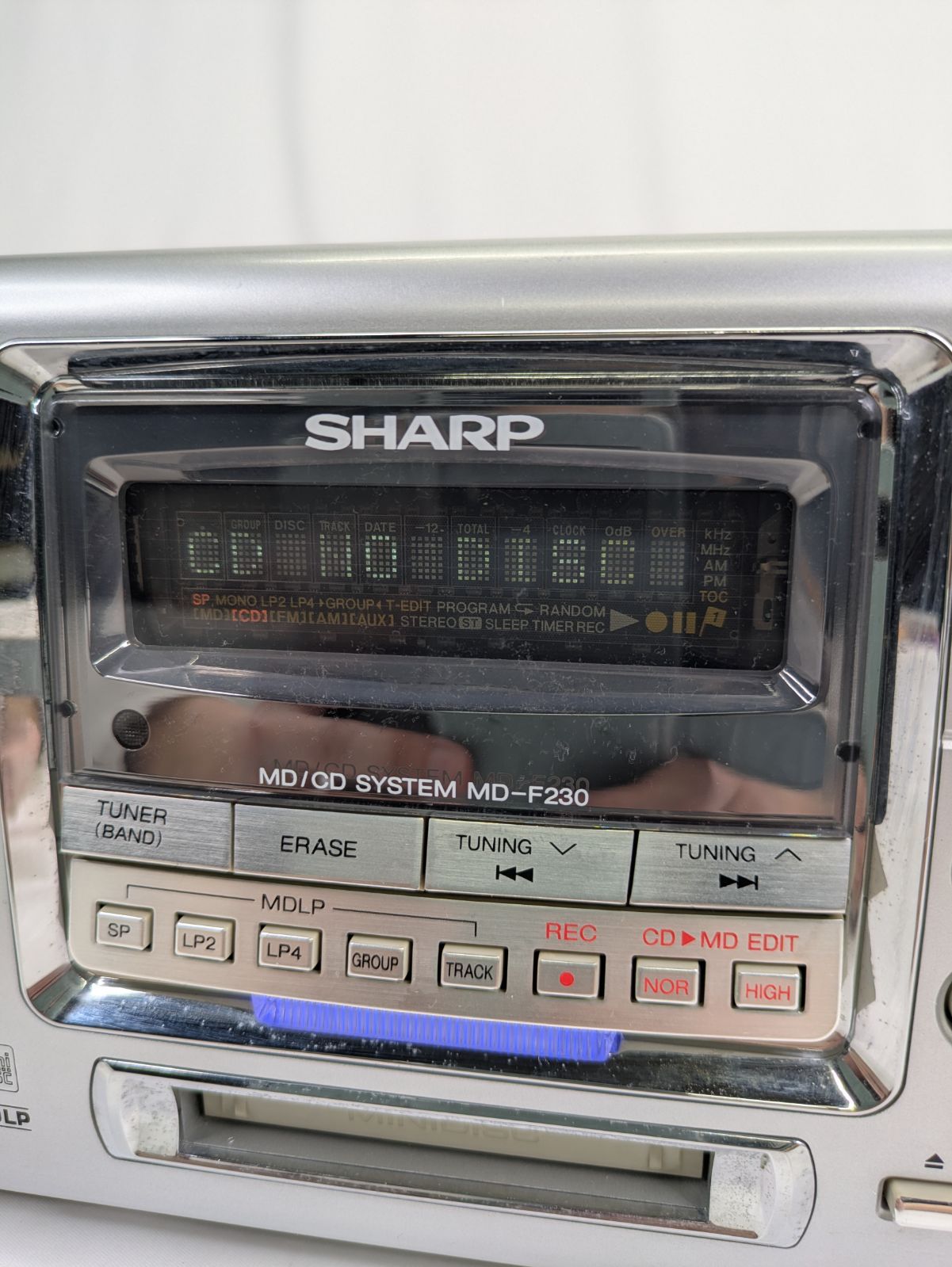 SHARP MD-F230-S MD/CDシステム シャープ、倍速ダビング対応CD/MDシステム