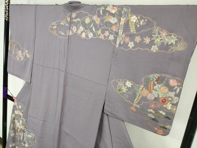 平和屋本店□極上 中国三大刺繍 蘇州刺繍 総刺繍 訪問着 雲取り