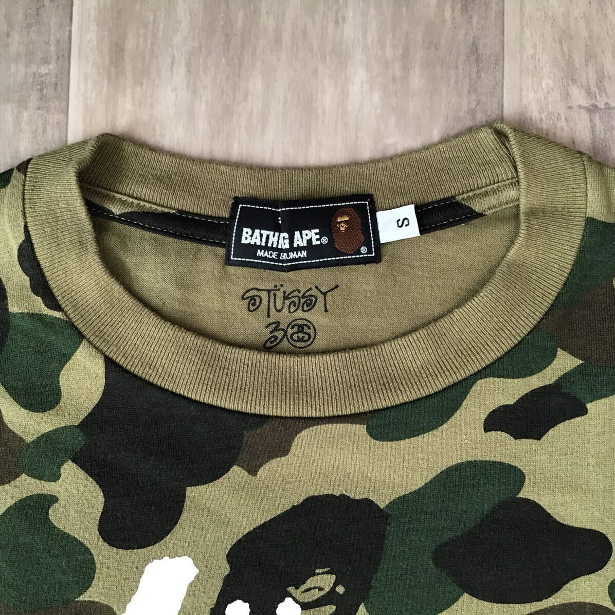 ☆激レア☆ BAPE × STUSSY LOGO Tシャツ Sサイズ a bathing ape エイプ 