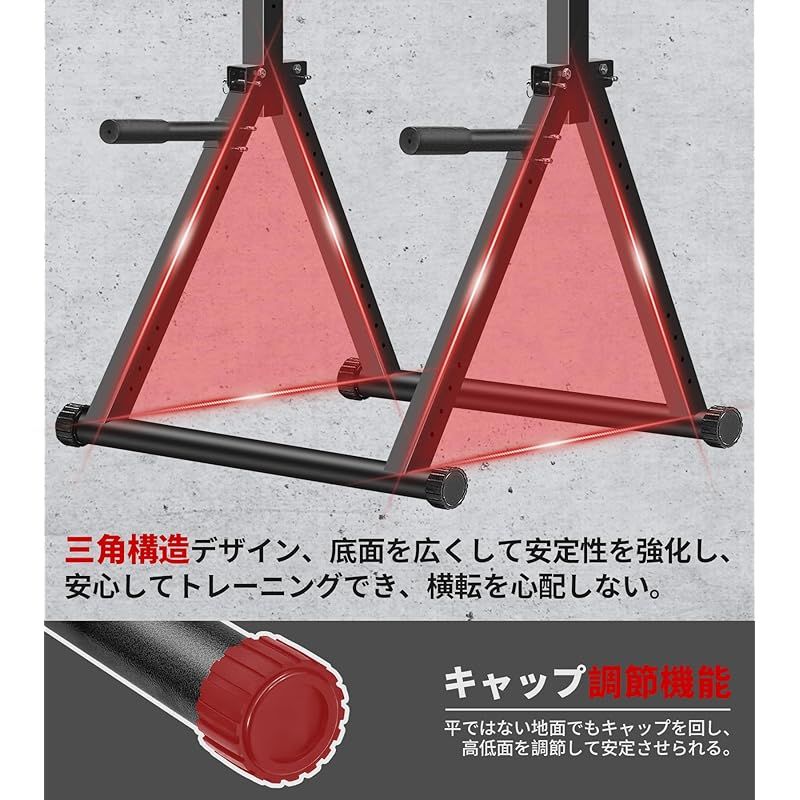  在庫 MOJEER ぶら下がり健康器 懸垂マシン 折りたたみ式 三角形の立柱 耐荷重180 kg 高さ10段 懸垂台 懸垂バー 健康器具 チンニング ディップスス 筋力 筋肉トレーニング器具 家庭用 日本語説明書 YT 01 0 スポーツ 雑誌