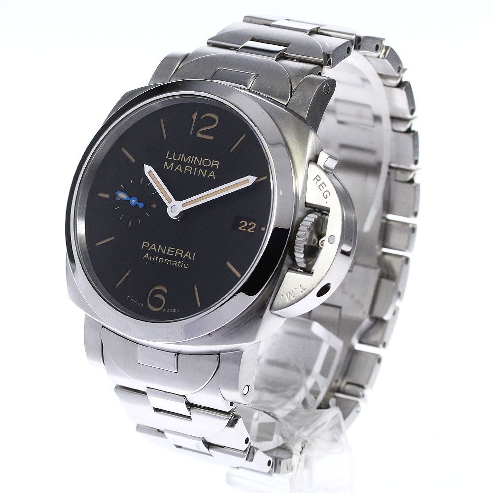 パネライ PANERAI PAM01312 ルミノール マリーナ 1950 3DAYS アッチャイオ デイト 自動巻き メンズ 良品 _775847