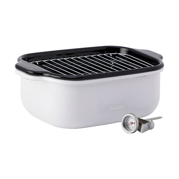 富士ホーロー 角型天ぷら鍋ワイド 27.5×17.5×9.5cm 0.9L 適正容量 2.6L 満水容量 C6124524