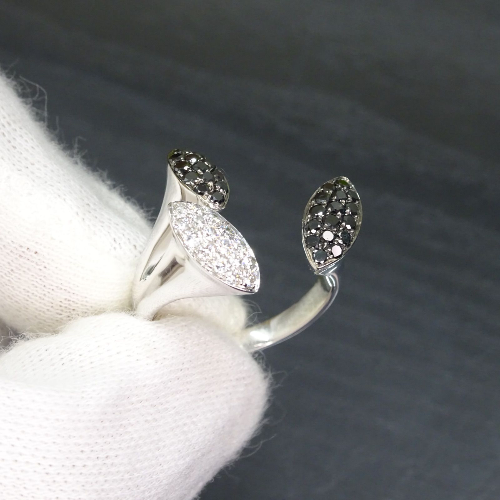 K18WG ホワイトゴールド ピアス ダイヤモンド 0.19ct 1.40g ピアス 