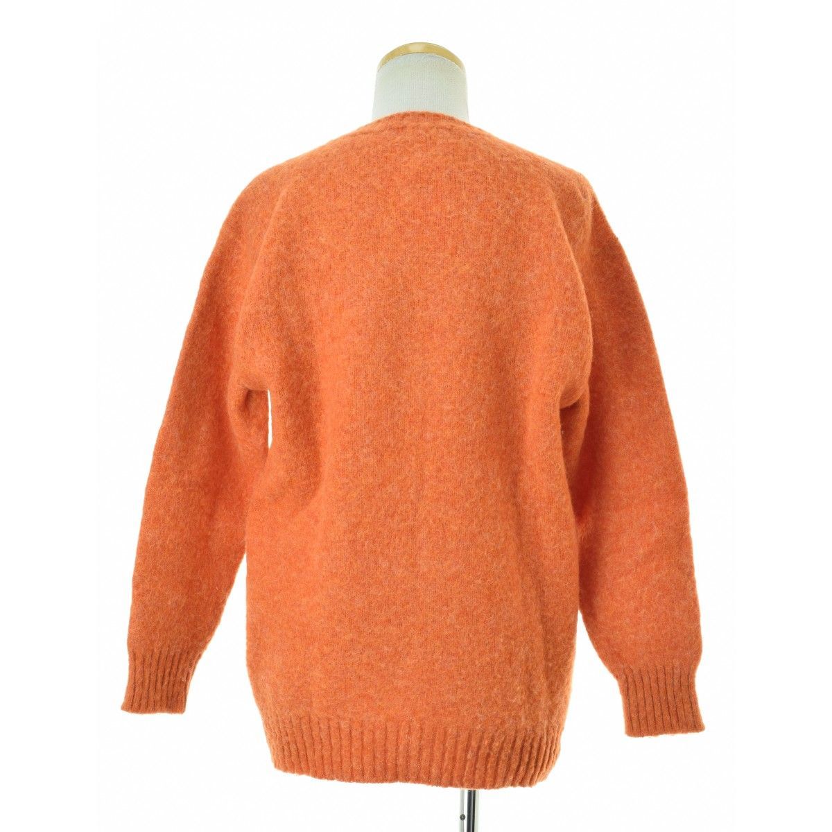 新品 シェットランドウーレン シャギードックセーター オレンジ