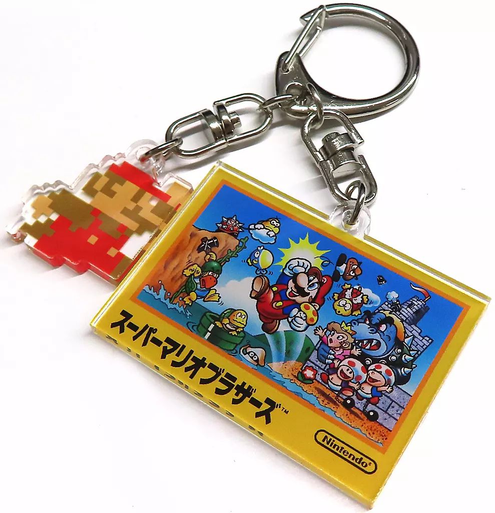 中古】キーホルダー マリオ スーパーマリオブラザーズ 2連アクリル