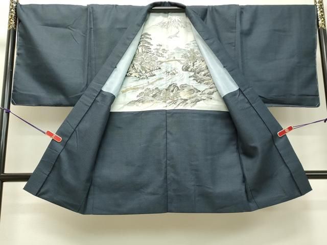 平和屋着物○男性 本場大島紬 アンサンブル 100亀甲 総詰め 正絹 逸品  