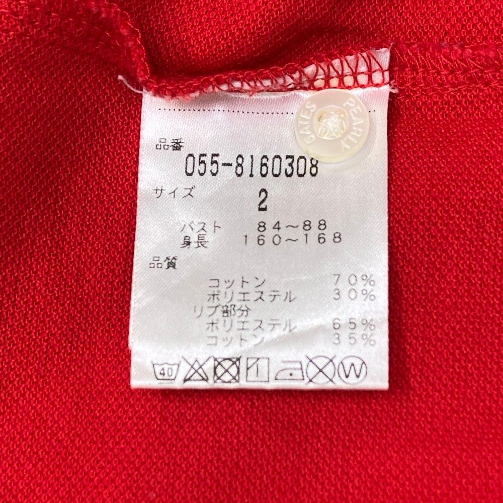 サイズ：2 PEARLY GATES パーリーゲイツ 055-8160308 半袖