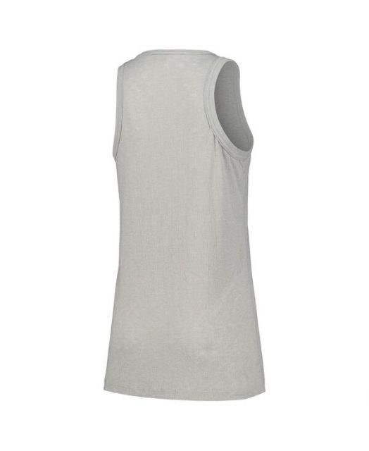 ソフト アズ ア グレープ レディース タンクトップ トップス Women s Gray Chicago White Sox Gauze High Neck Tank Top