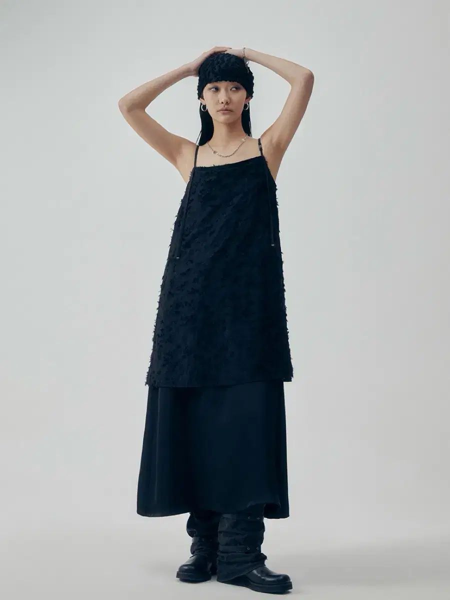 トリミングバード スリーブレス ワンピース