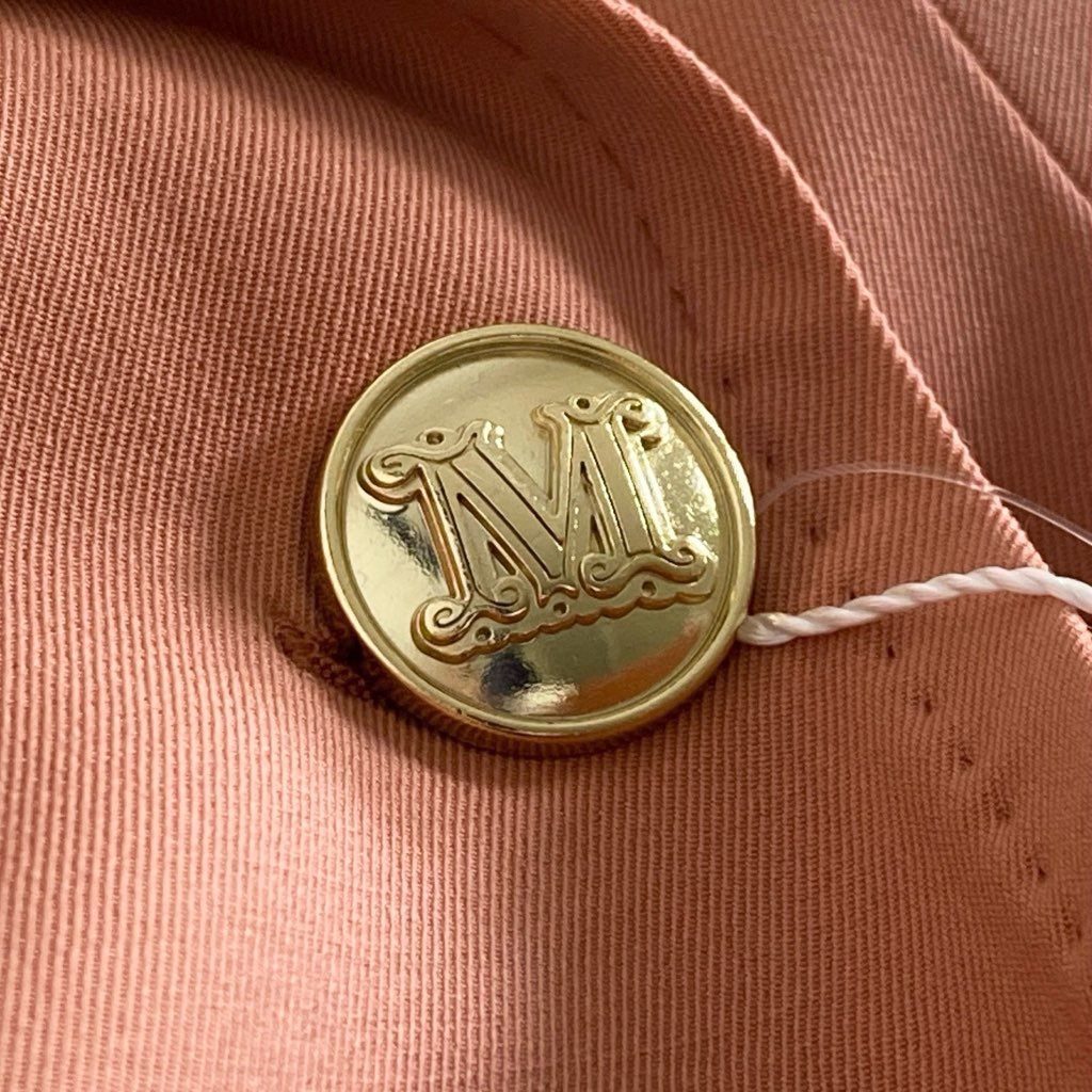 Max Mara - 39i13 【未使用】イタリア製 MAX MARA マックスマーラ Mロゴ金ボタン ダブル ブレザー テーラードジャケット 11-04-60339 サイズ36 サーモンピンク レディース 女性用 39i13 【未使用】イタリア製 MAX MARA マックスマーラ Mロゴ金