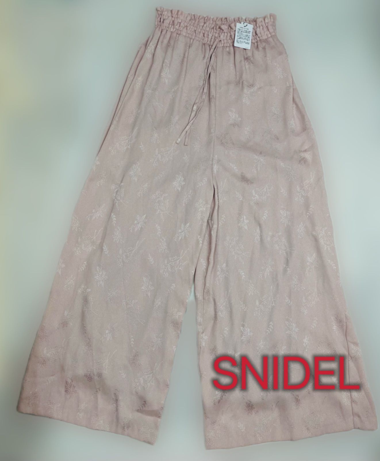 未使用品 スナイデル(SNIDEL) フラワーフレアワイドパンツ ピンク フリーサイズ