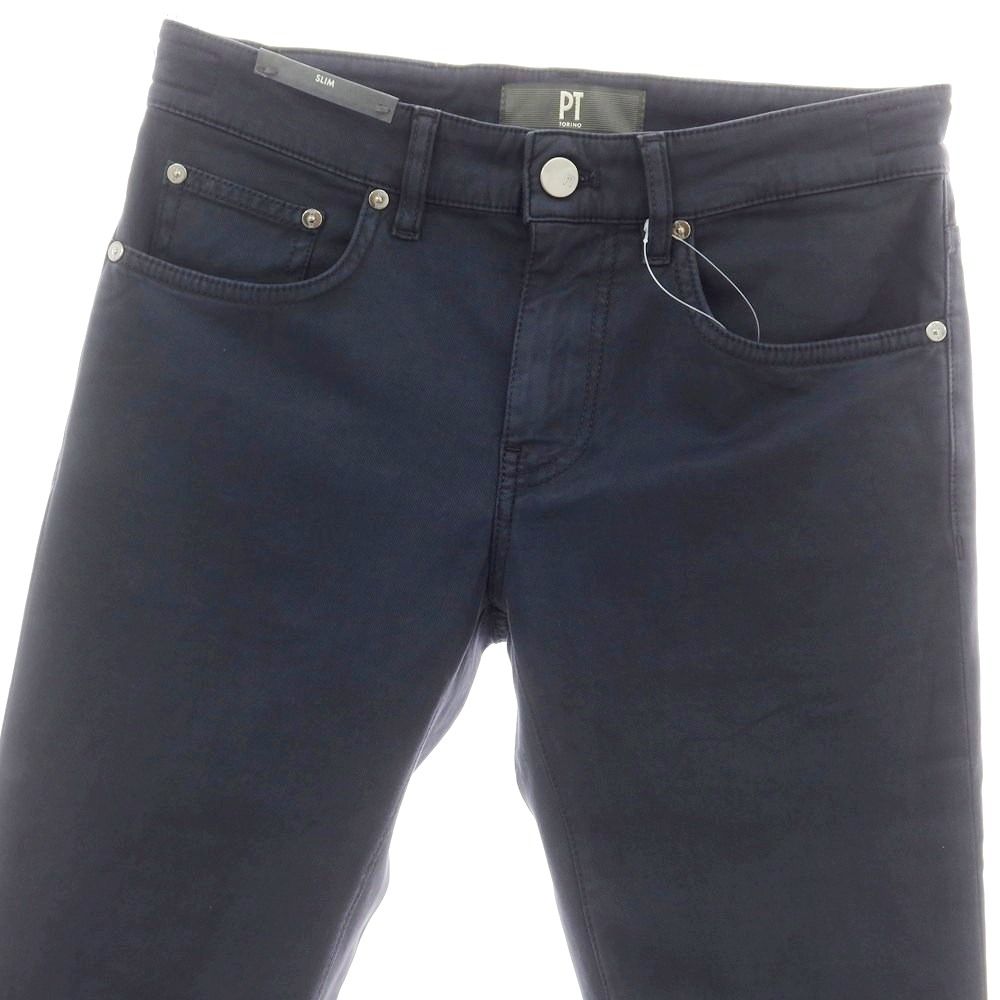 アウトレット ピーティートリノ デニム PT TORINO DENIM SWING ストレッチ コットンウール 5ポケットパンツ ネイビー サイズ28 メンズ