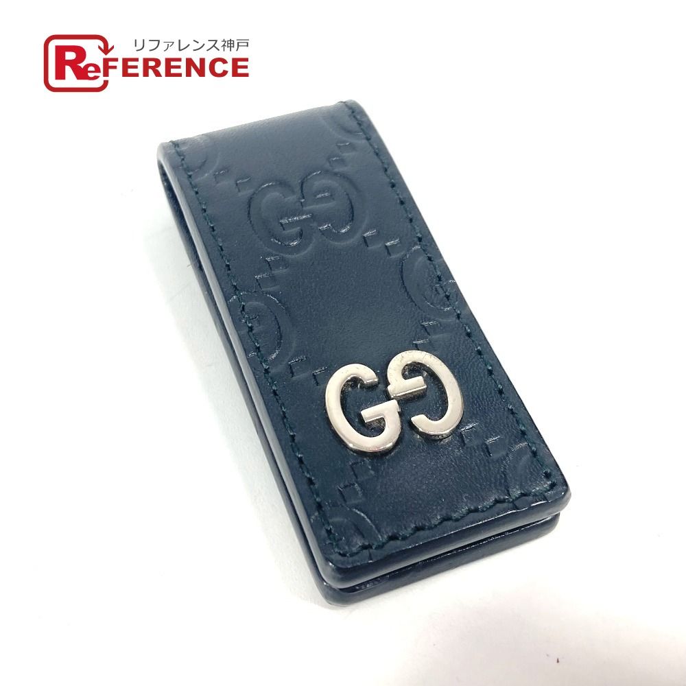 GUCCI グッチ マネークリップ GG グッチシマ 522867 シマレザー ブラック