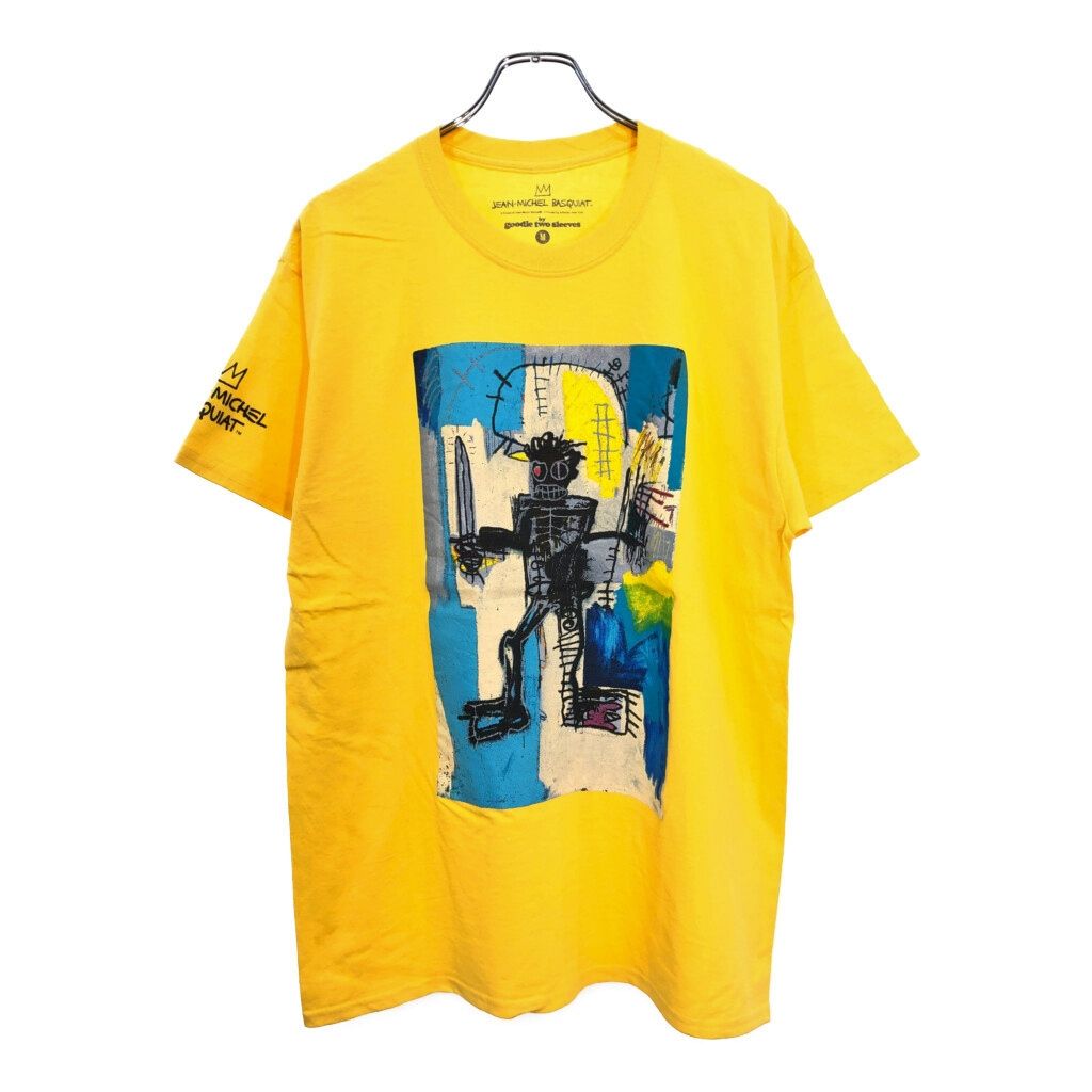Jean-Michel Basquiat ジャン＝ミシェル バスキア 半袖Ｔシャツ アート イエロー メンズ M 古着 U2518