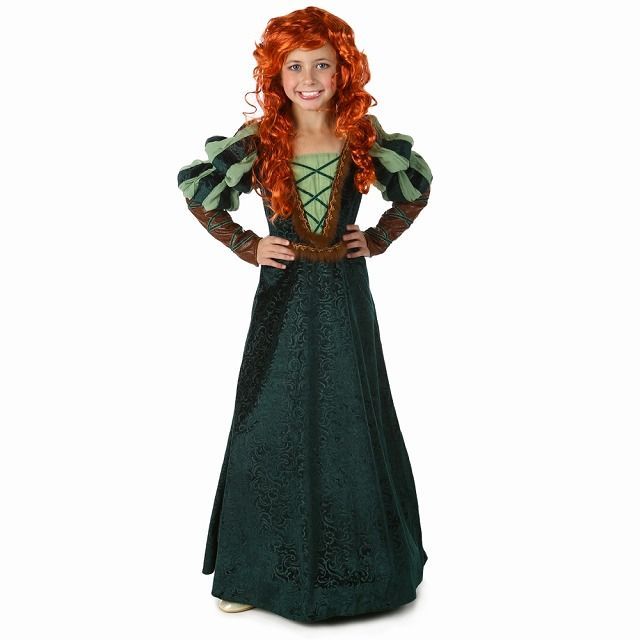 メリダ風　森のプリンセス　衣装、コスチューム XS　子供女性用　Forest Princess　コスプレ