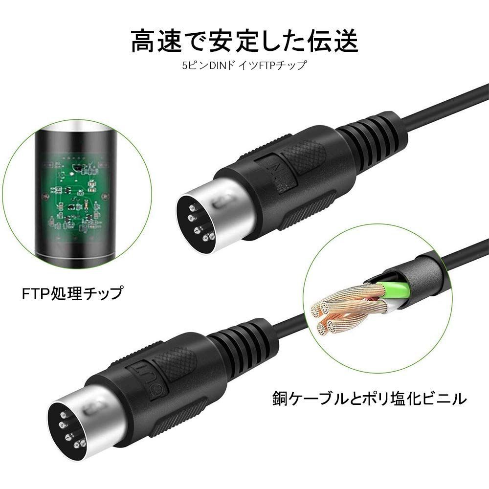 工場直送 OTraki MIDI ケーブル USB インターフェース キーボード 電子楽器 と PC 簡単接続 変換ケーブル 