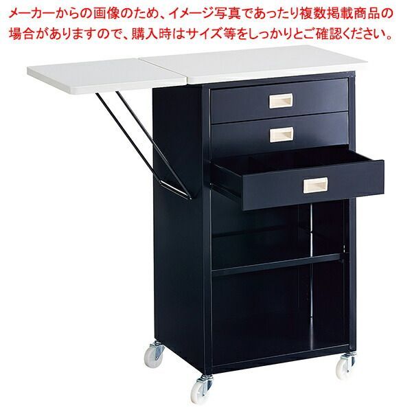 スチール製作業台 可動棚付き 黒 61-779-62-2