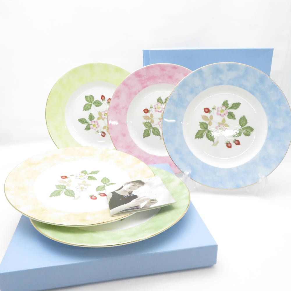美品 WEDGWOOD ウェッジウッド ワイルドストロベリー 中皿 5枚 セット  
