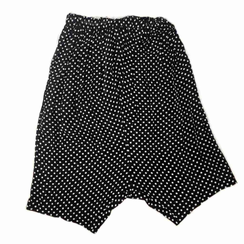 コムデギャルソン COMME des GARCONS ドット柄 シースルー シアー サルエルパンツ イージー 水玉 GE-P031 XS 黒 ブラック 白
