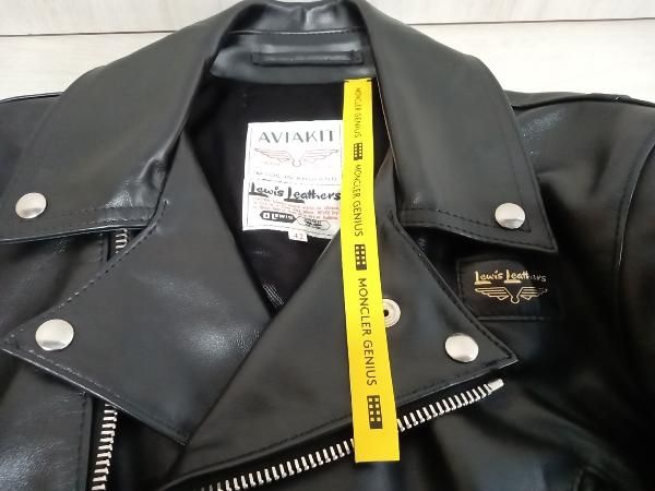 ルイスレザー MONCLER/FRAGMENT ダブルライダースジャケット 42 中古・古着通販】MONCLER (モンクレール) Lewis Leathers