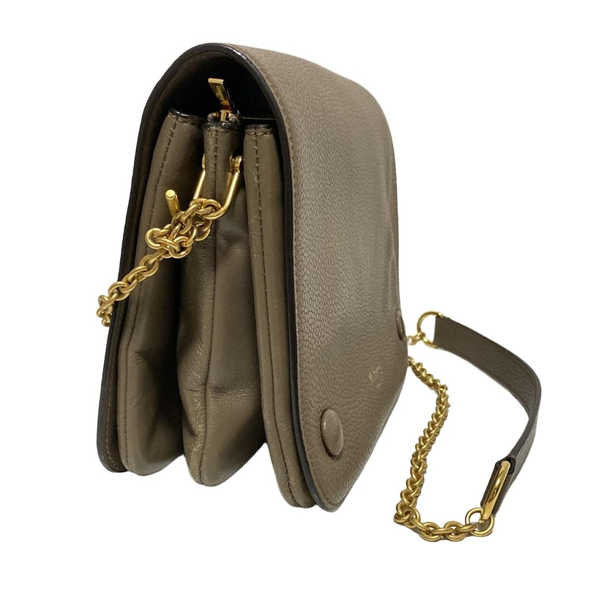 MULBERRY マルベリー ターンロック レザー チェーン ショルダーバッグ