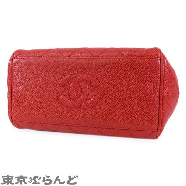 シャネル CHANEL チェーンショルダーバッグ 3番台 赤 レッド ゴールド 