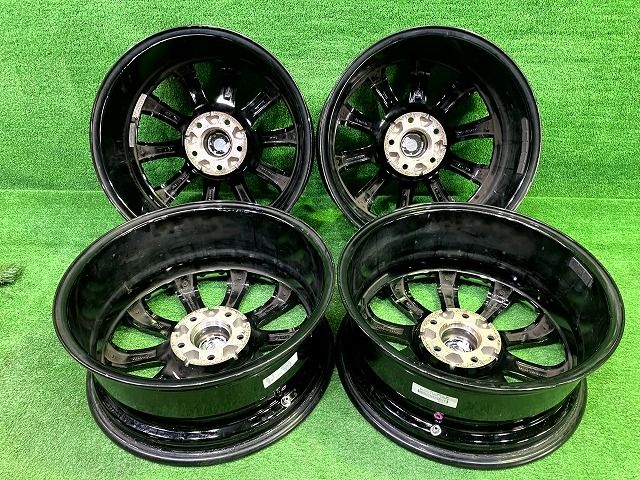 サマーセールも開催中。 BYRON ｳﾞｪｾﾞﾙ ホイール アルミ ブラックポリッシュ 17インチ 7J 5穴 4本 114.3 48 【予約受付開始】