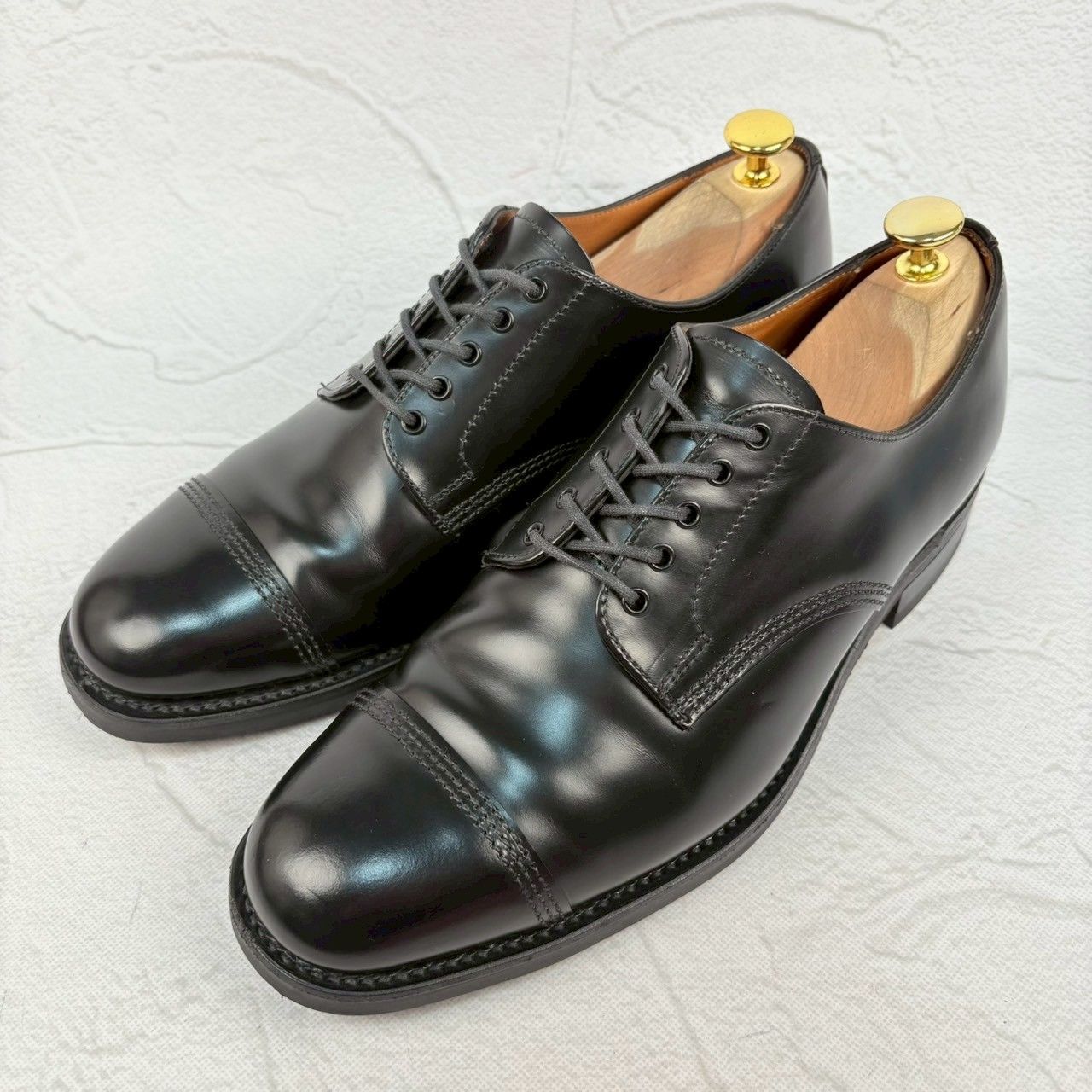 SANDERS サンダース 8803B MILITARY CAP TOE ミリタリー ストレート 外羽根 黒 UK7.5 | 26.5~27cm