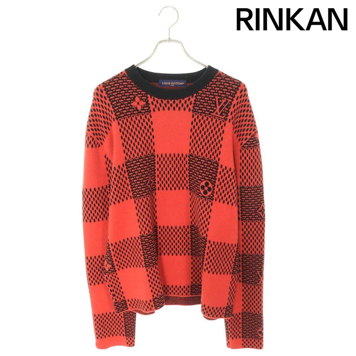 ルイヴィトン 24AW RM242M PGX HRN86W モノグラムチェッククルーニット メンズ XL