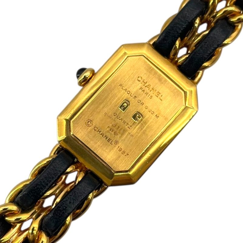 シャネル CHANEL プルミエール S H0001 ブラック GP/レザー クオーツ  