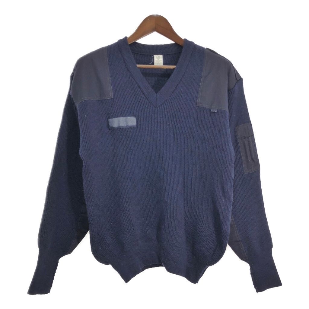 90年代 イタリア軍 ウール コンバットセーター ユーロ ミリタリー ネイビー (メンズ M相当) 中古 古着 T1622