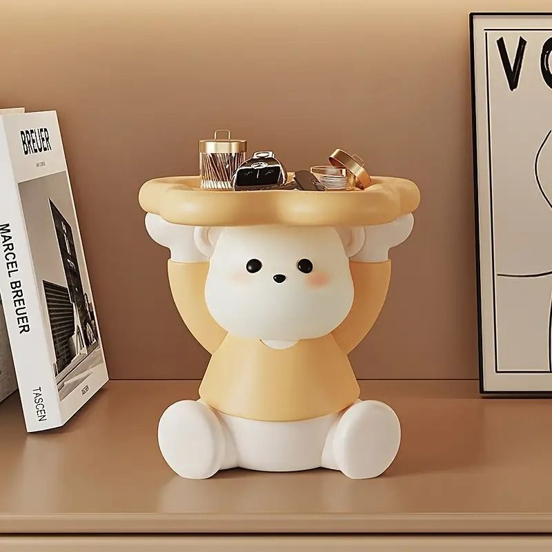 くまの小物入れ オーナメント 小物収納 アクセサリートレー かわいい ベア 花 シロクマ コンパクト インテリア SNS映え インスタ映え