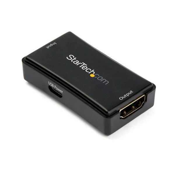 StarTech.com 4K60Hz対応 HDMIリピーター ブラック HDBOOST4K2 1個
