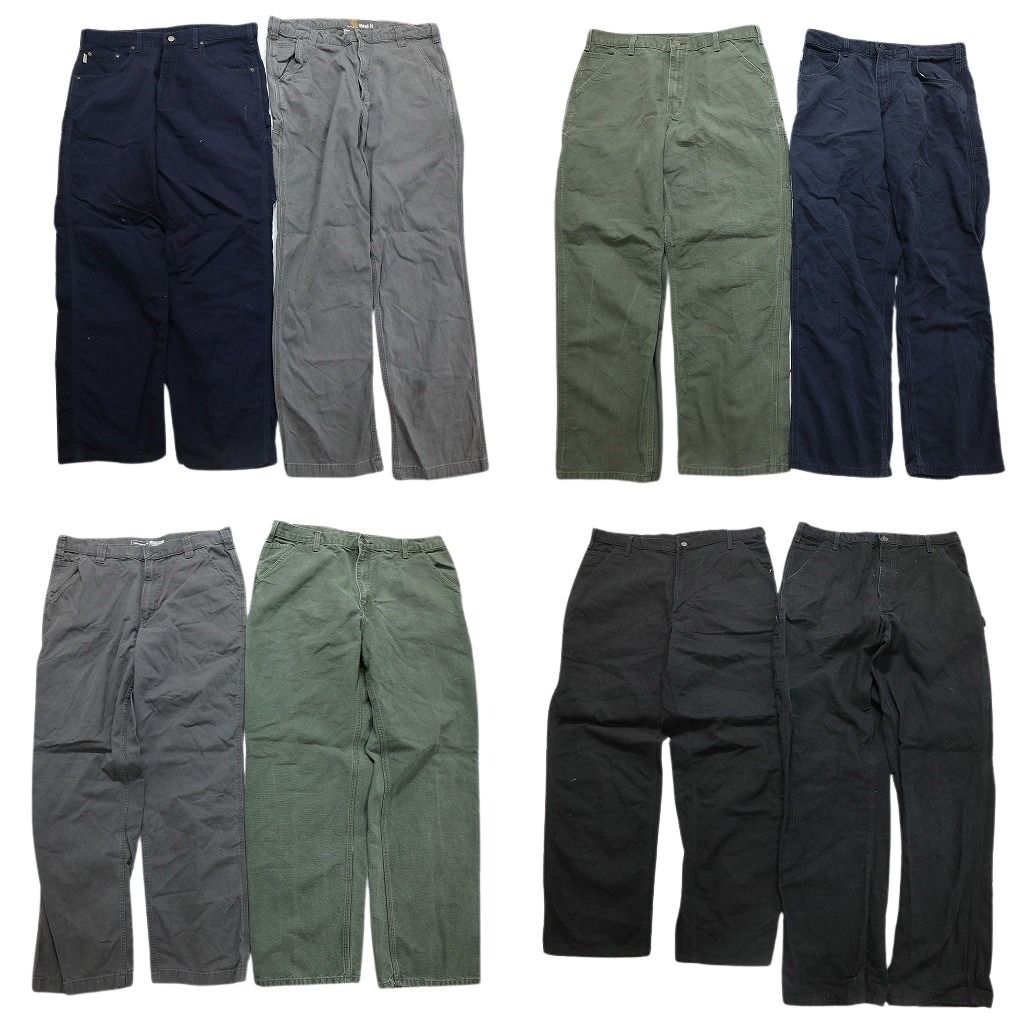 古着卸 まとめ売り カーハート Carhartt ダック ペインター パンツ 8枚セット メンズ 36 |38 ワークパンツ ツールポケット 古着 NB9776