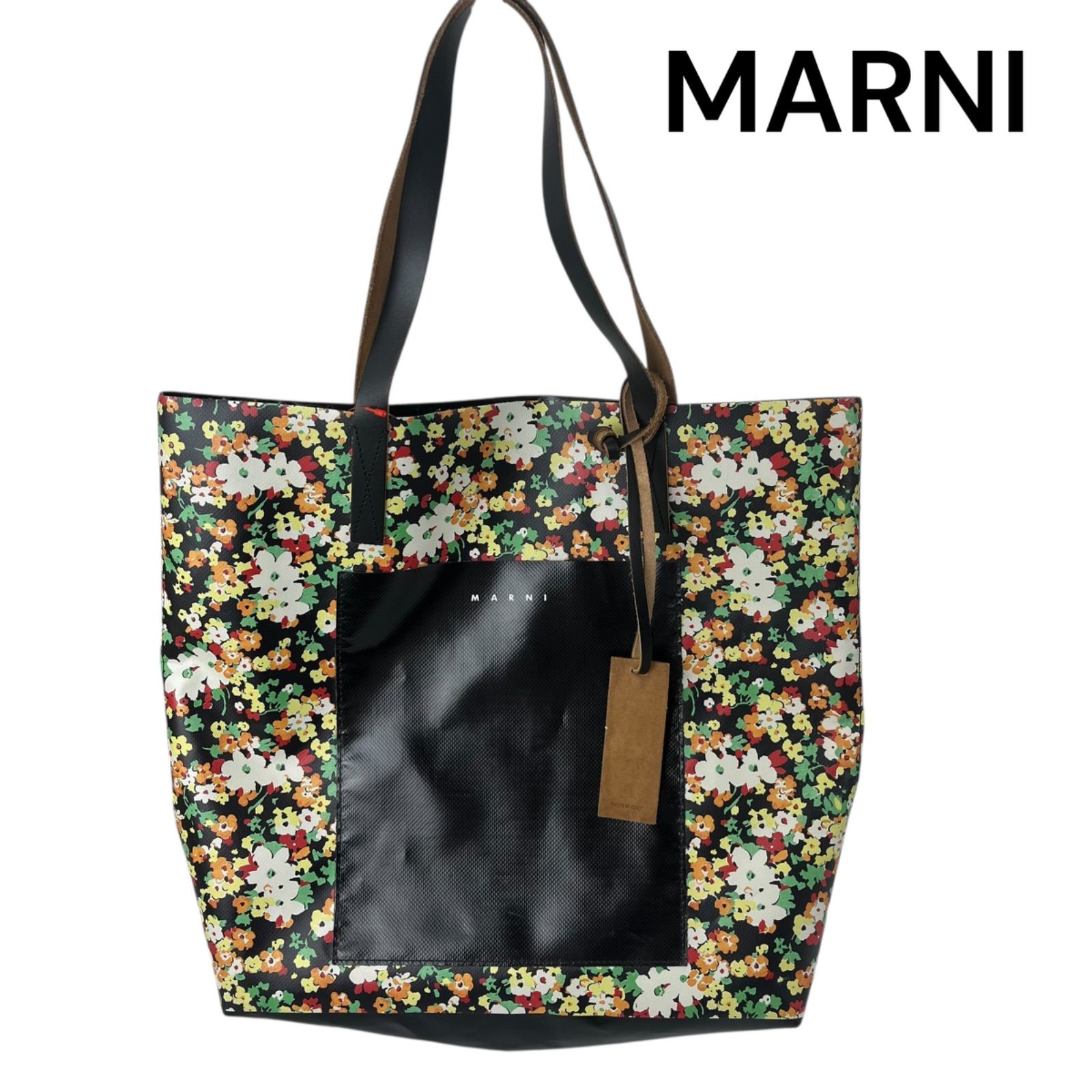マル二 MARNI トートバッグ 花柄 LOVERS PRAIRIE ショッピングバッグ 