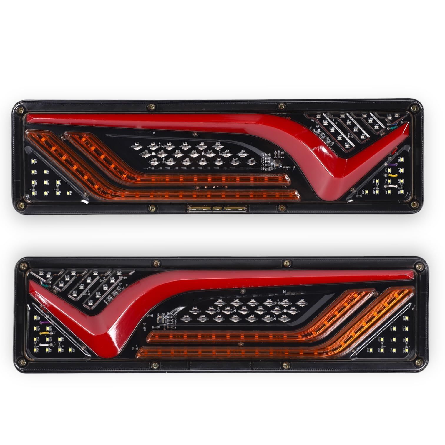 46.5cm Kanoan V字型 トラック LED テールランプ 左右セット 流れる