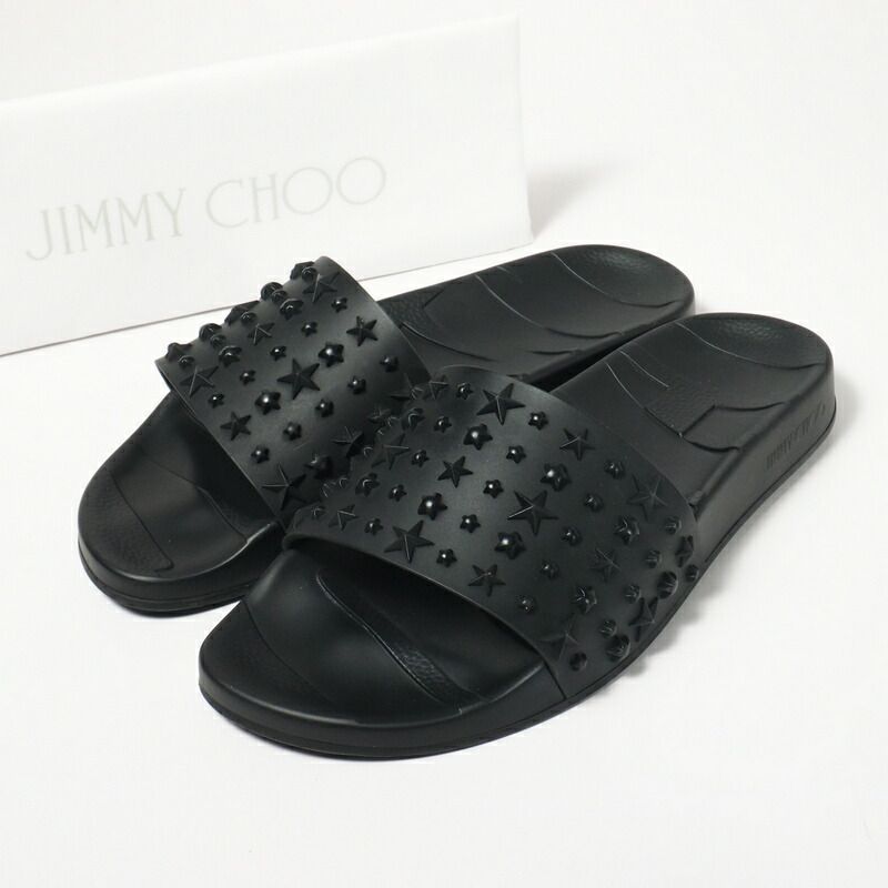 JIMMY CHOO ジミーチュウ ラバー フラットサンダル スライド 