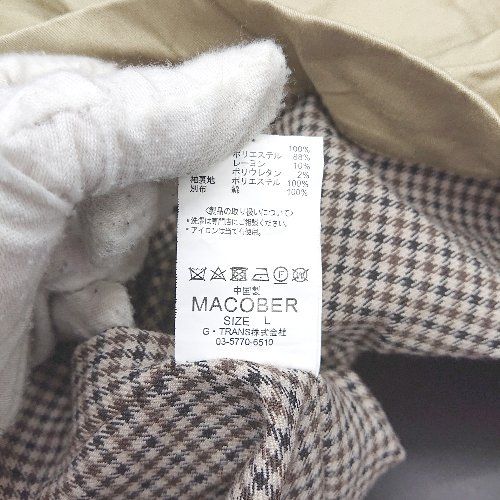 MACOBERのメンズウェア検索結果|中古品の通販サイト セカンドストリートオンラインストア ◇ ⊇ MACOBER マコバ コットン100% 長袖 コート サイズL ベージュ メンズ E  【1504240019208】