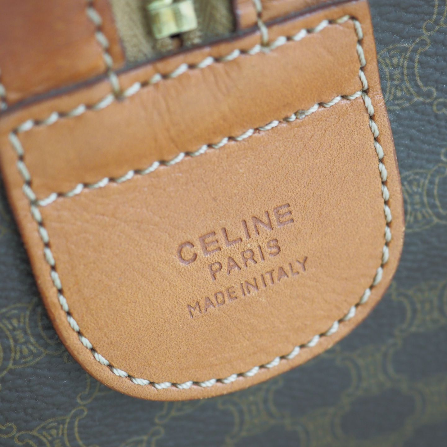 美品 オールドセリーヌ CELINE マカダム 柄 ボストンバッグ 総柄 ロゴ 