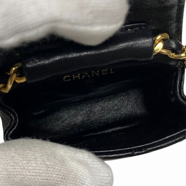 シャネル CHANEL ミニミニマトラッセ ラムスキン チェーン