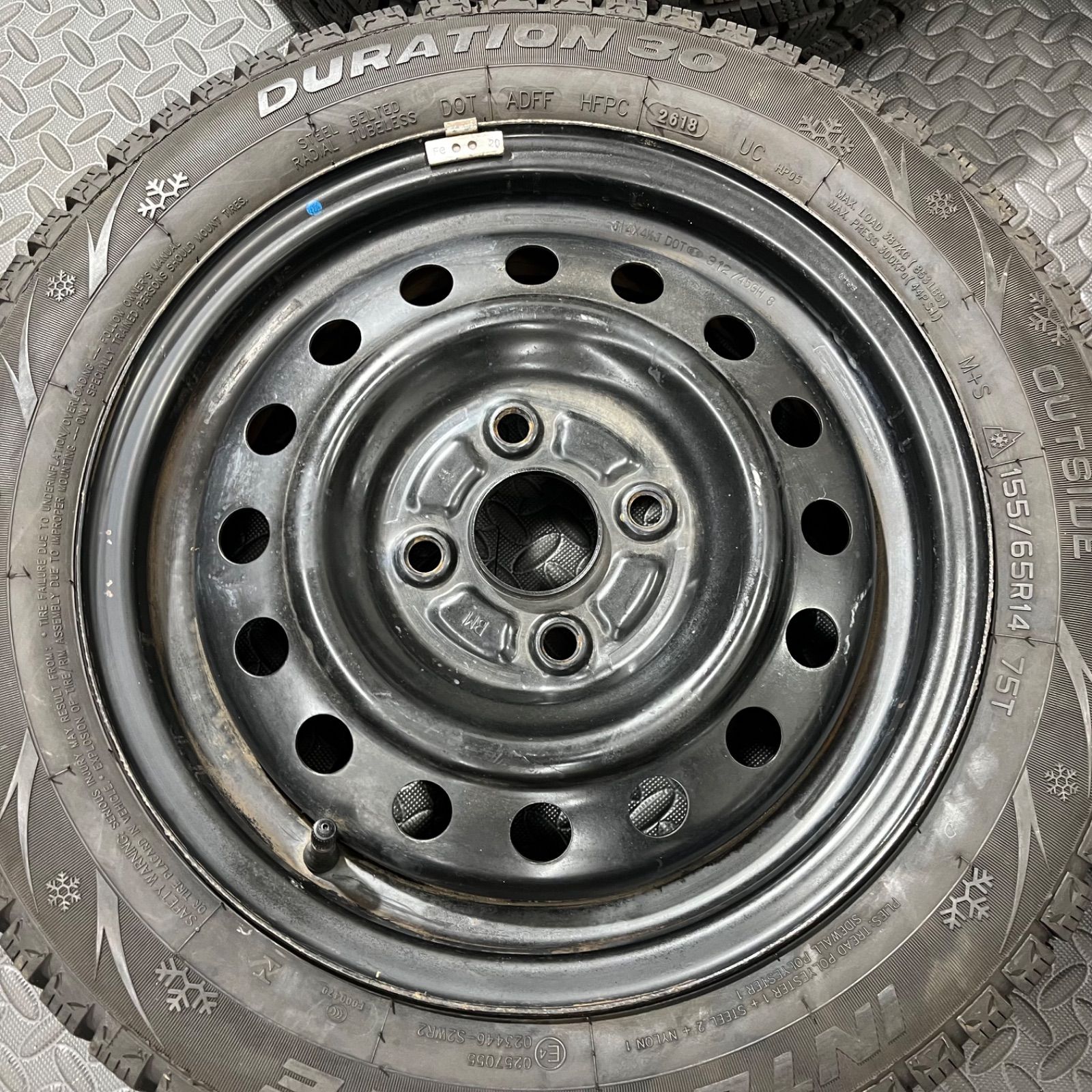 18年 155 65R14 インターステート デュレーション30 スズキ ワゴンR スペーシア スマイル スタッドレスタイヤ 1068Y TRITUETUBI_COM