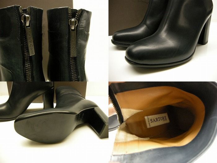 39.5■新品■SARTOREバックジップショートブーツ SR2645■15-3 サイズ35-39.5 (22.5-25cm相当)□新品□サルトル SARTORE バック