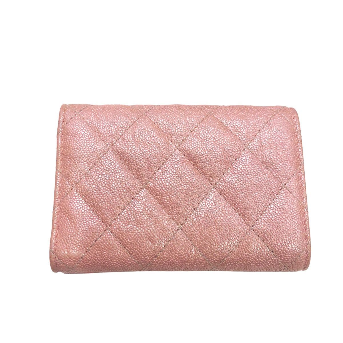 CHANEL レア　ラメメタリック　ピンク　財布 明日着 限定 キラキラCCマーク ナノウォレット ミニ財布 CHANEL
