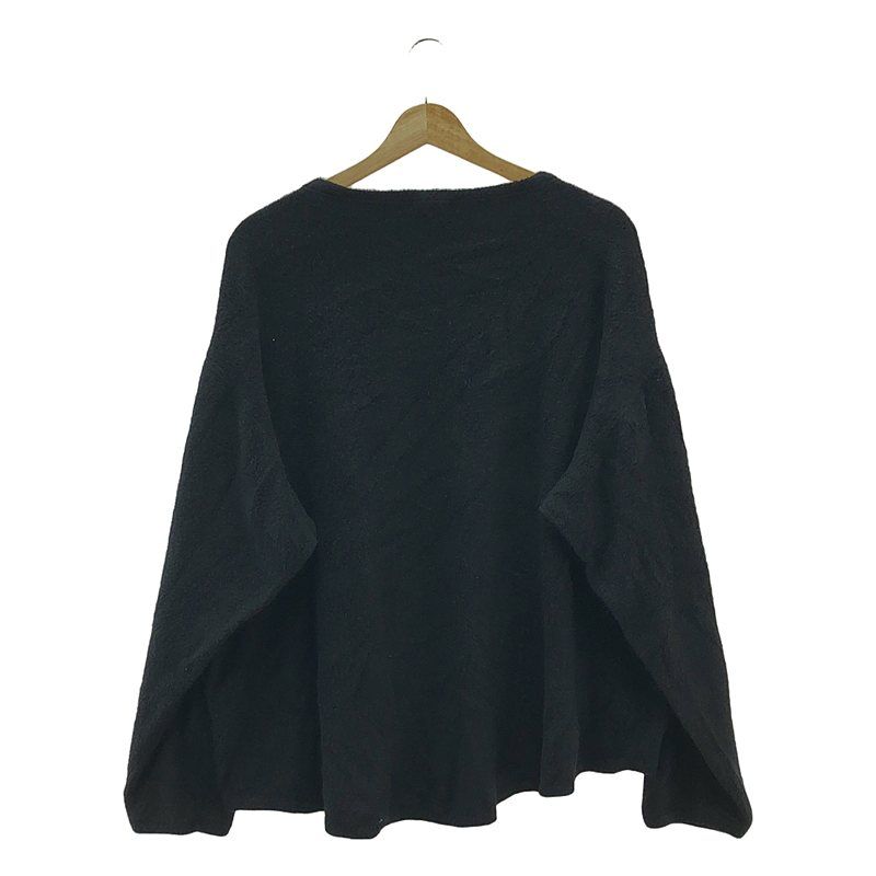COMOLI♦20AW 日本製 シルク フリース 長袖 クルーネック 黒 2 COMOLI / コモリ | 2020AW | シルクフリース 長袖クルー | 2